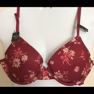 Tahari brand women non removable padded with wire support floral print bra.